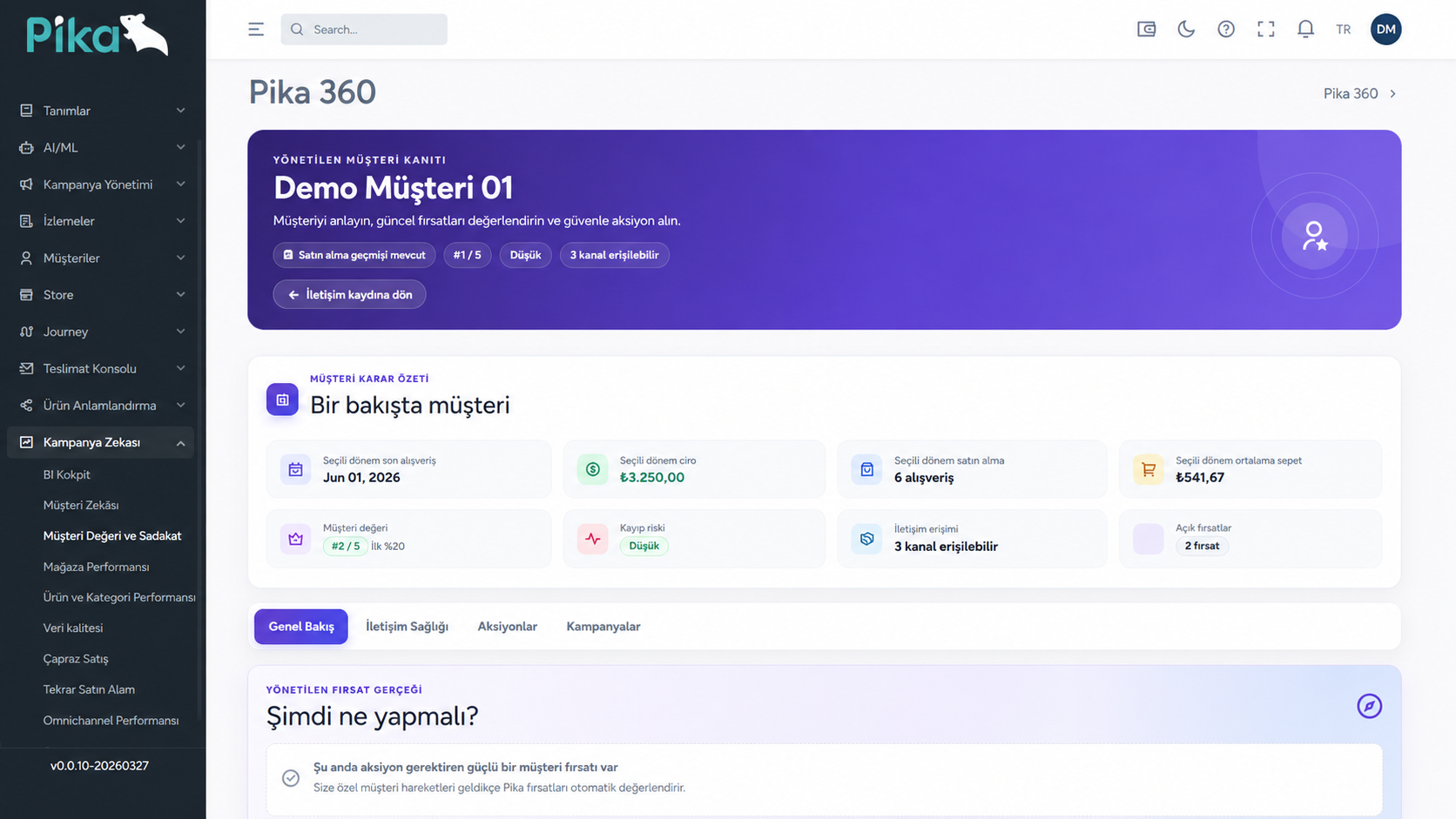 Pika 360 ekranı